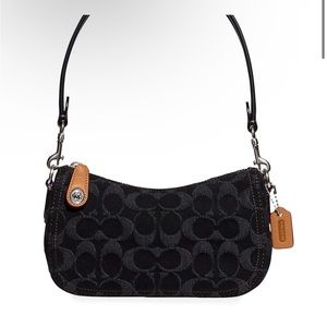 ISO Coach Black Denim Swinger